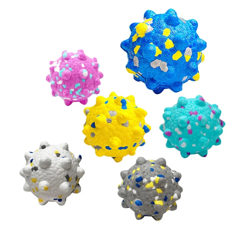 ETPU Dog Ball Durable Bouncy Chew Toy for Aggressive Chewers Interactive Dental Cleaning Toy for Small Medium Dogs 3 Sizes