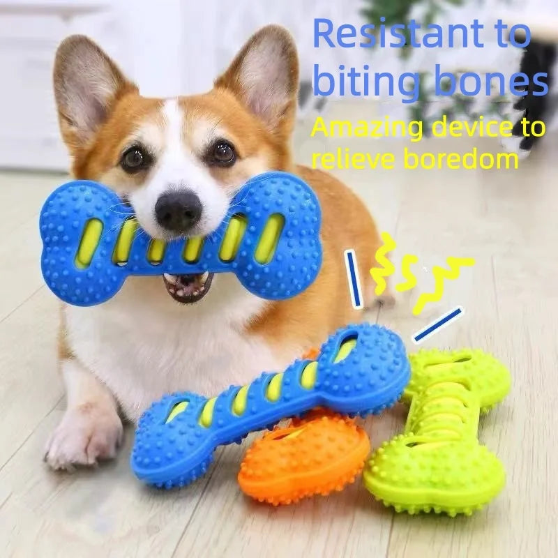 Interactive Training Dog Chew Toy Rubber Bone Molar Stick Teeth Cleaning Wear-resistant Puppy Daily Chewing Supplies