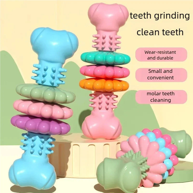 Interactive Training Dog Chew Toy Rubber Bone Molar Stick Teeth Cleaning Wear-resistant Puppy Daily Chewing Supplies