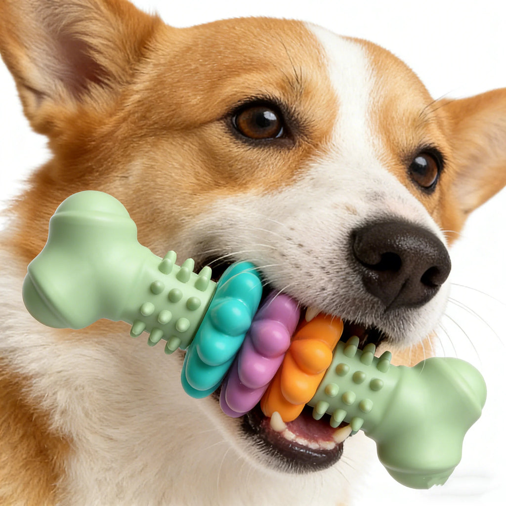 Interactive Training Dog Chew Toy Rubber Bone Molar Stick Teeth Cleaning Wear-resistant Puppy Daily Chewing Supplies