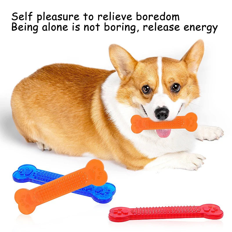 Dog Teether Training Games for The Dog Indestructible Pet Chew Toys Rubber Bone Toy Aggressive Chewers Dog Toothbrush
